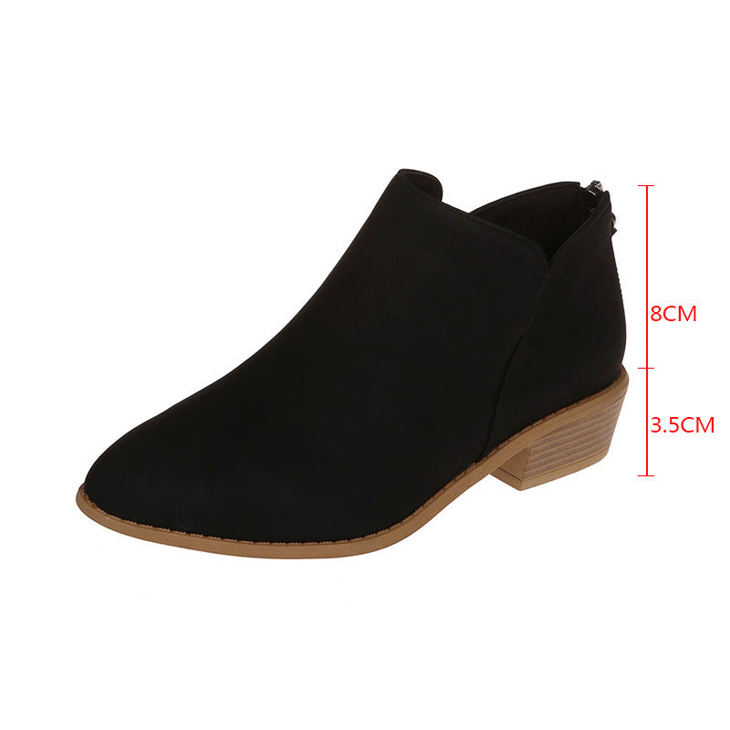 Damen elegante Stiefeletten mit modischem Reißverschluss und komfortablem Fußbett Shopnory