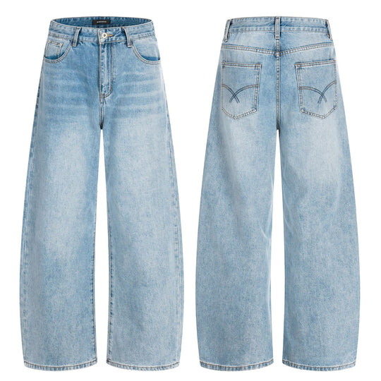Damen Weite Cropped-Denim-Culotte mit hoher Taille und Fünf‑Taschen‑Details Shop Nory