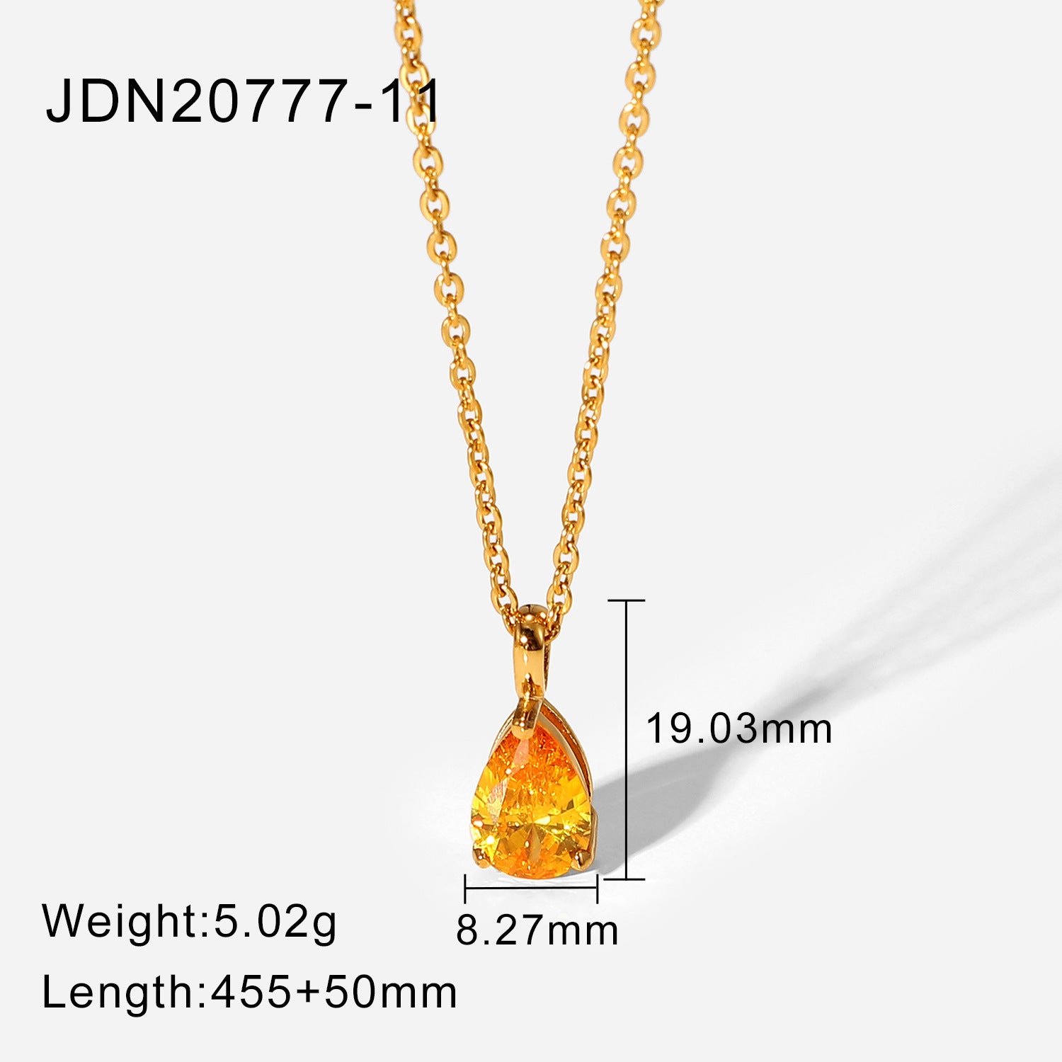 Damen Halskette mit funkelndem tropfenförmigem Anhänger und hochwertiger Edelstahlverarbeitung Shop Nory