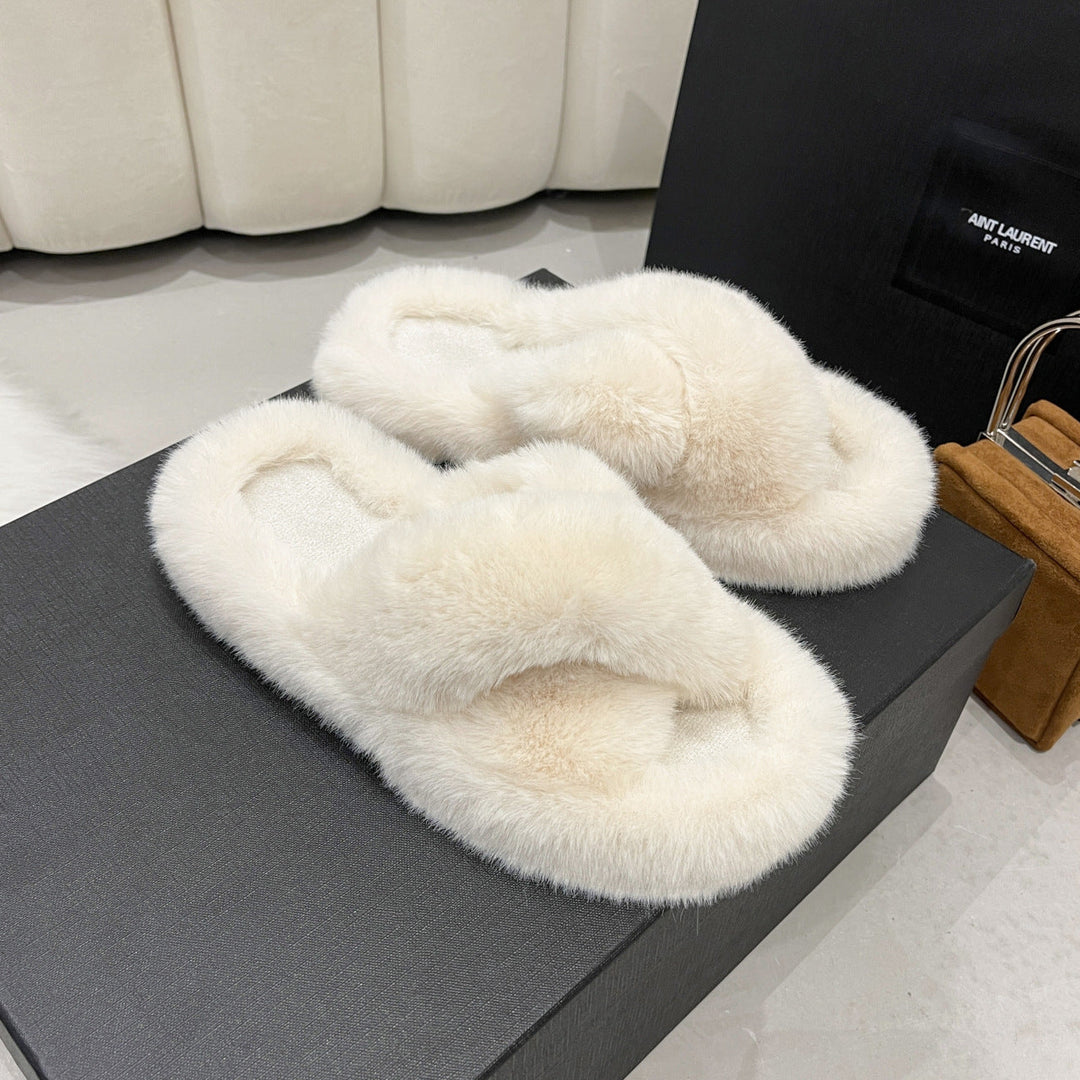 Damen Flauschige Hausschuhe mit kuscheligem Innenfutter