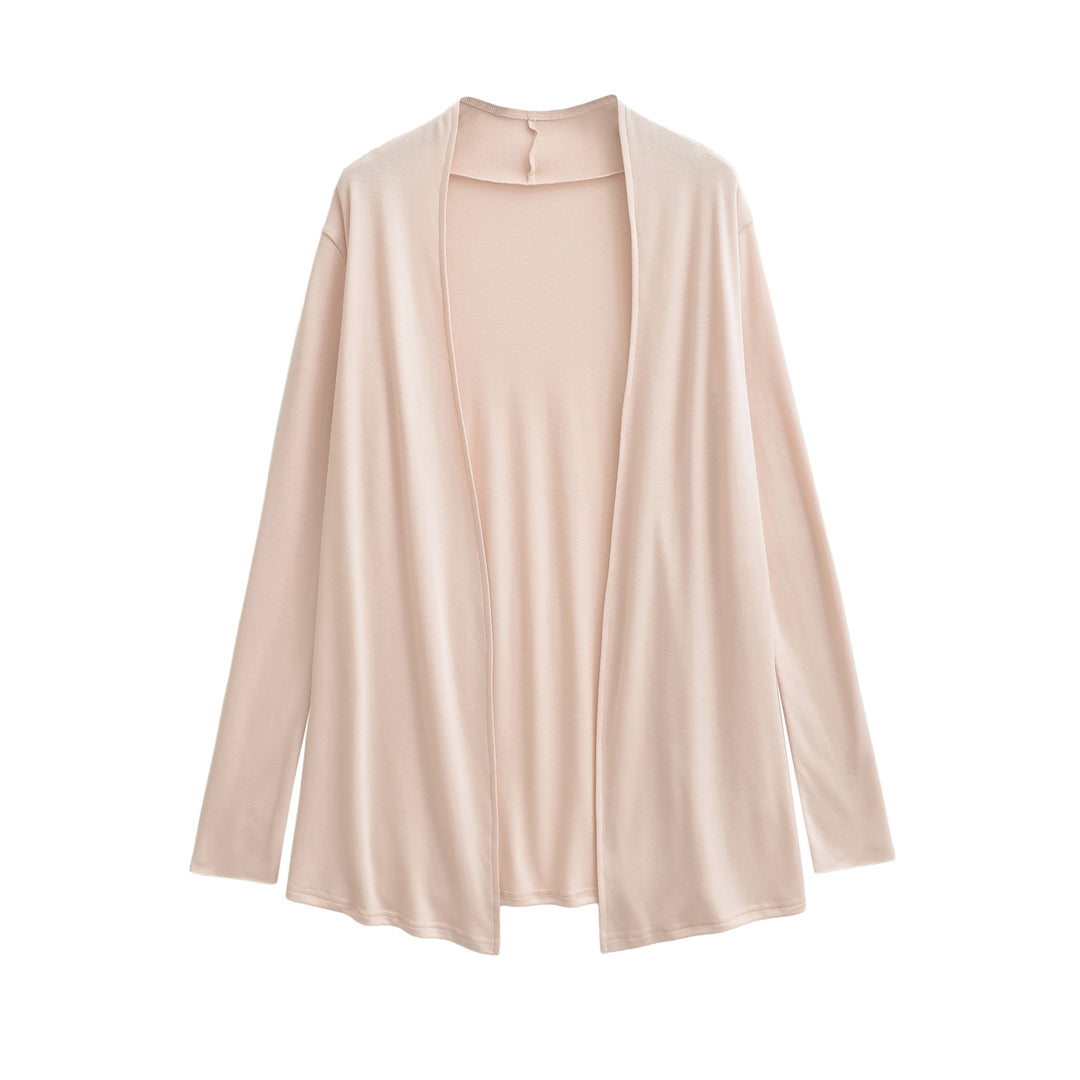 Damen Offener fließender Jersey-Cardigan mit Wasserfallkante Shop Nory