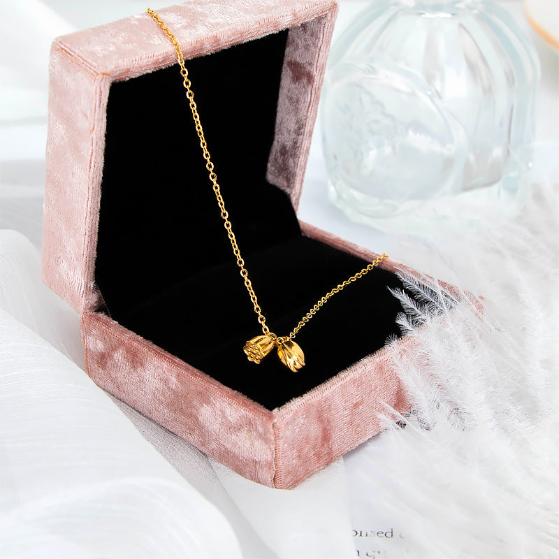 Damen feine Halskette mit symbolischem Anhänger und eleganter Gliederkette Shop Nory
