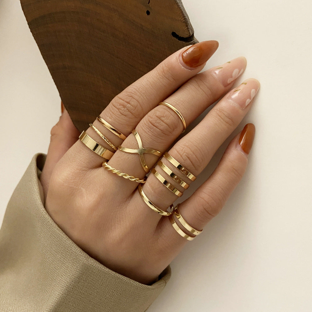 Damen Ring-Set mit kreativen und funkelnden Designs Shop Nory