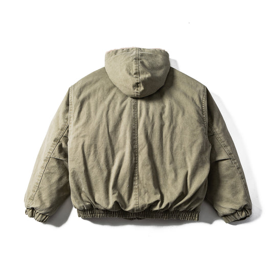 Herren Robuste Kapuzen-Fieldjacke mit Teddyfutter und Utility-Taschen Shop Nory