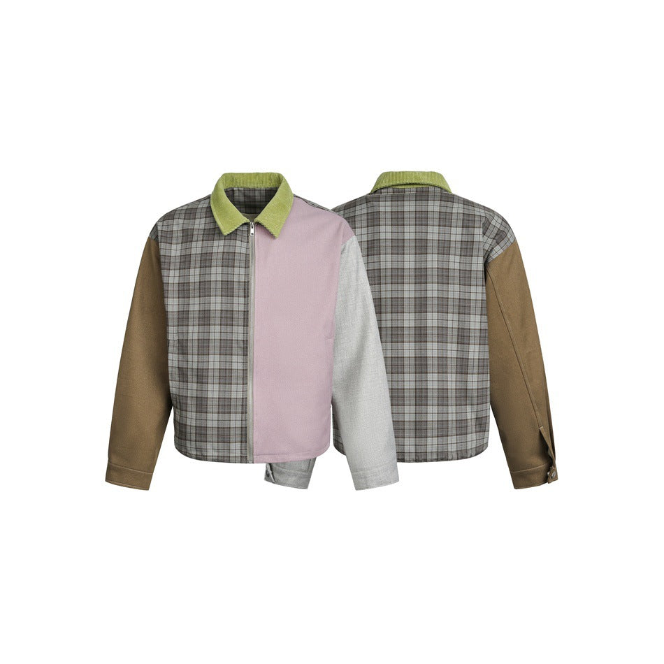 Damen Patchwork‑Blousonjacke im Boxy‑Cut mit Kordkragen Shop Nory