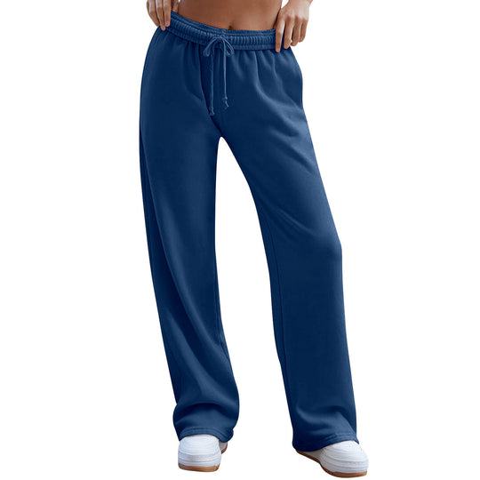 Damen nan weite Komfort-Loungehose mit hochgeschnittener Taille, elastischem Bund und Kordelzug Shop Nory