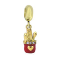 Verspielter Kaktus-Charm Anhänger mit Emaille und Strass