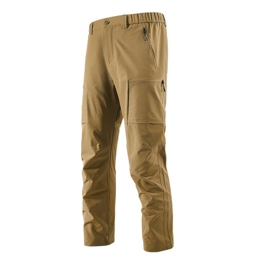Herren Multifunktionale Cargo-Reisehose mit elastischem Bund, Reißverschlusstaschen und Knieverstärkung Shop Nory