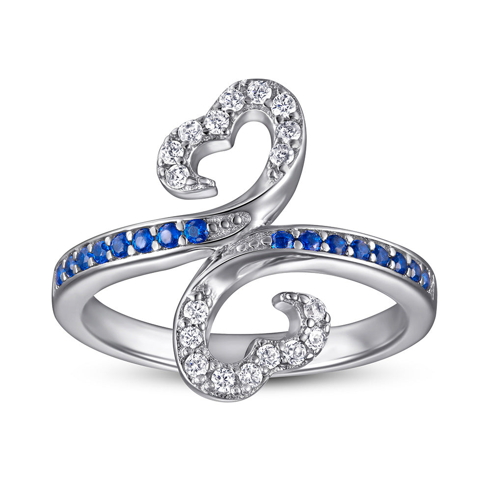 Damen Verlobungsring mit herzförmigem Zirkonia und funkelnden Details Shop Nory