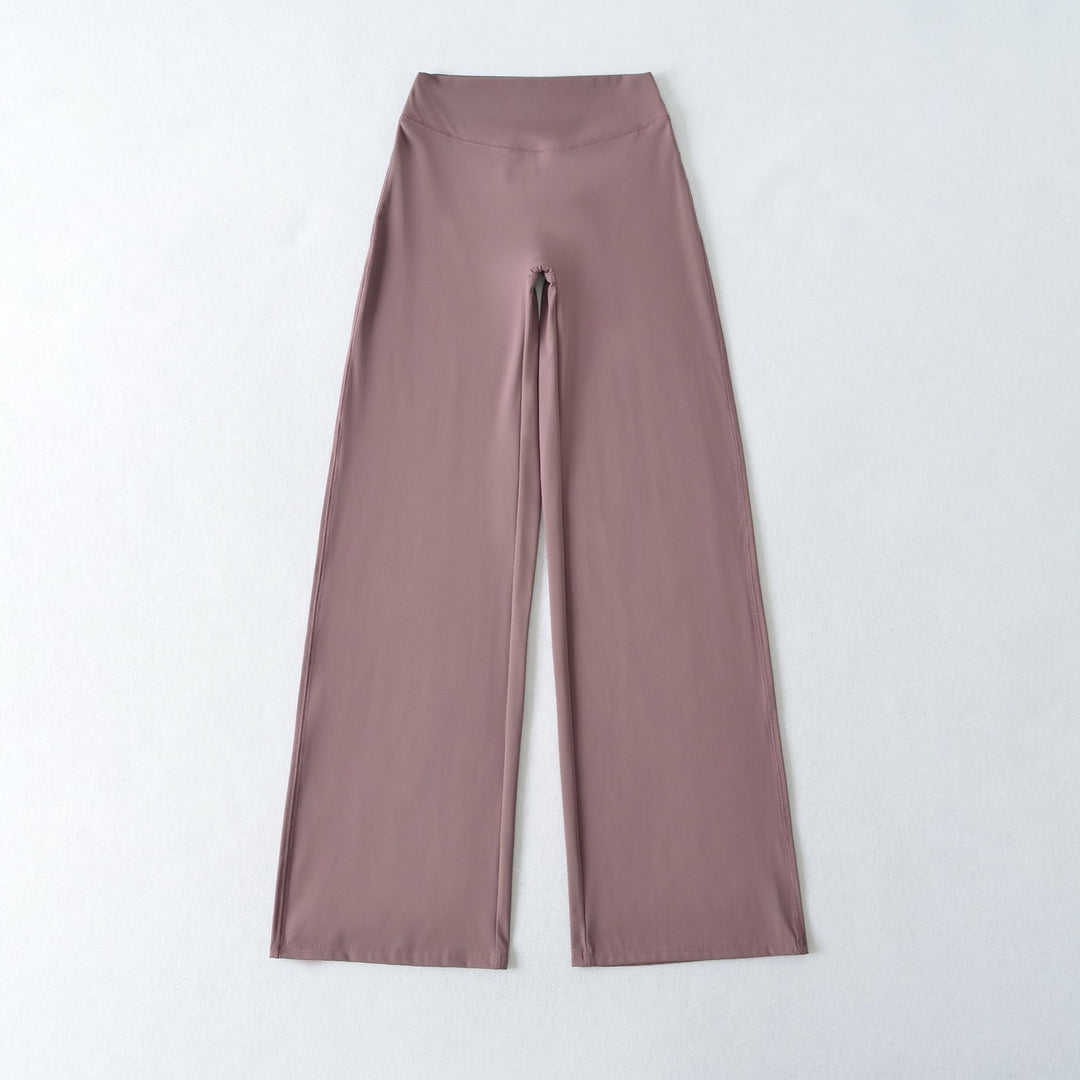 Damen Weite High Waist Loungehose aus Stretchjersey mit fließendem Schlag Shop Nory
