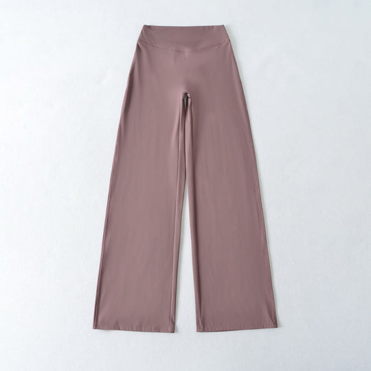 Damen Weite High Waist Loungehose aus Stretchjersey mit fließendem Schlag Shop Nory