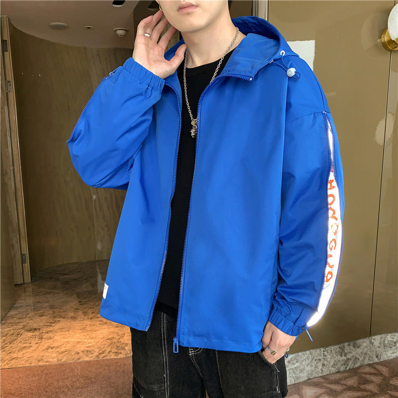 Herren Leichtgewichtige Kapuzenjacke im Oversize-Sportstyle mit Ärmel-Reißverschlüssen Shop Nory