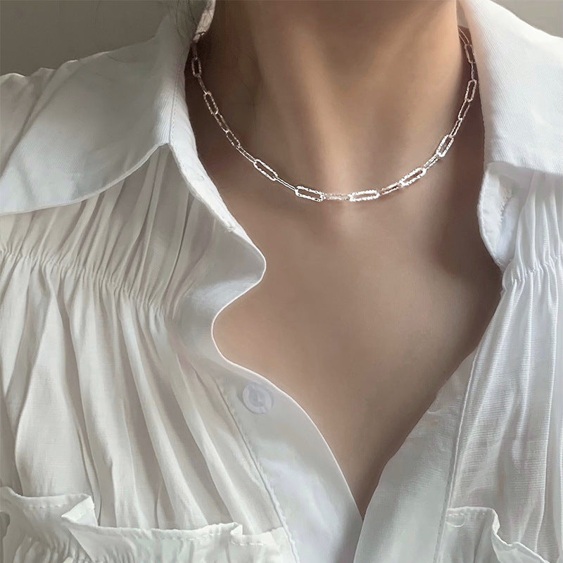 Damen Minimalistische Glieder-Halskette aus hochwertigem Edelstahl Shop Nory