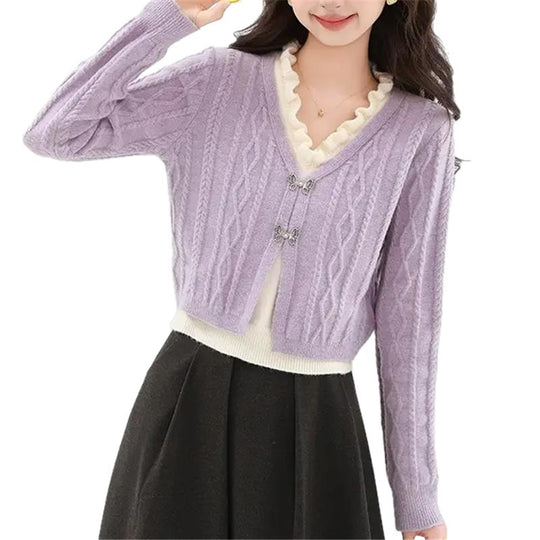 Damen Strickjacke mit V-Ausschnitt Shop Nory