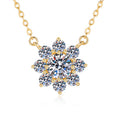 Damen Kette mit funkelndem Blumenanhänger und hochwertigem Kristallbesatz Shop Nory