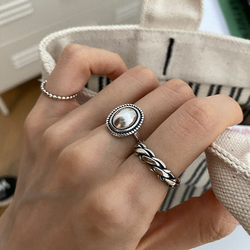 Damen stilvoller Ring mit facettiertem Design Shop Nory
