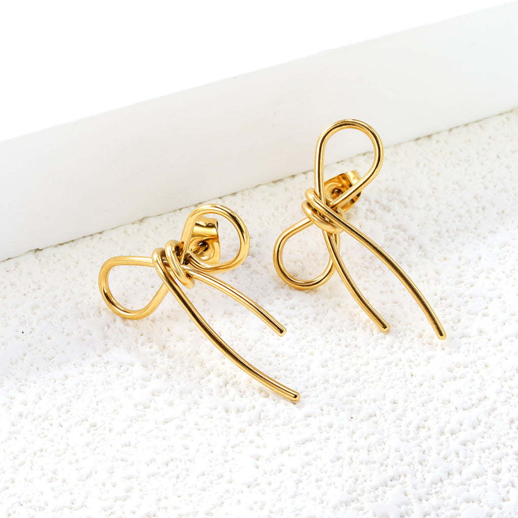 Damen Ohrstecker im eleganten Schleifen-Design Shop Nory