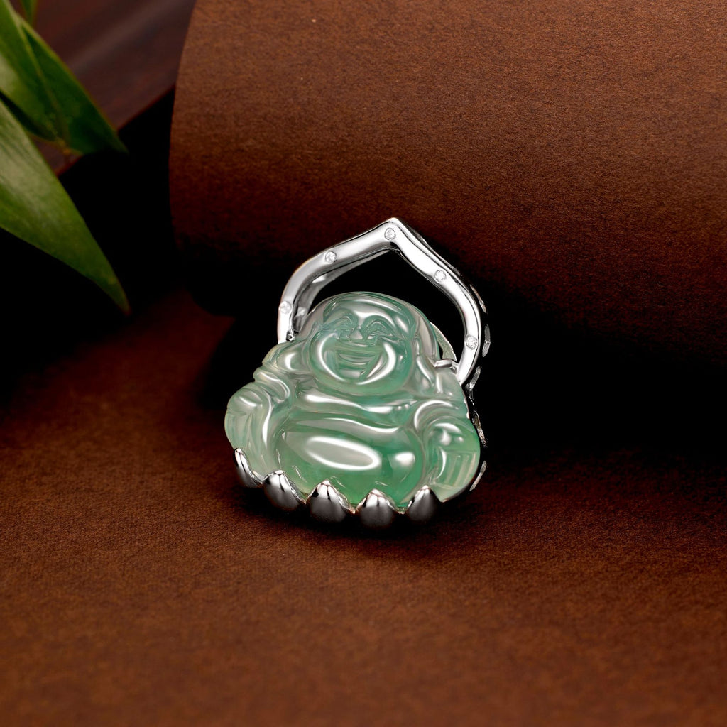 Damen Anhänger mit kunstvollem Buddha-Motiv und detaillierter Zirkonia-Verzierung Shop Nory