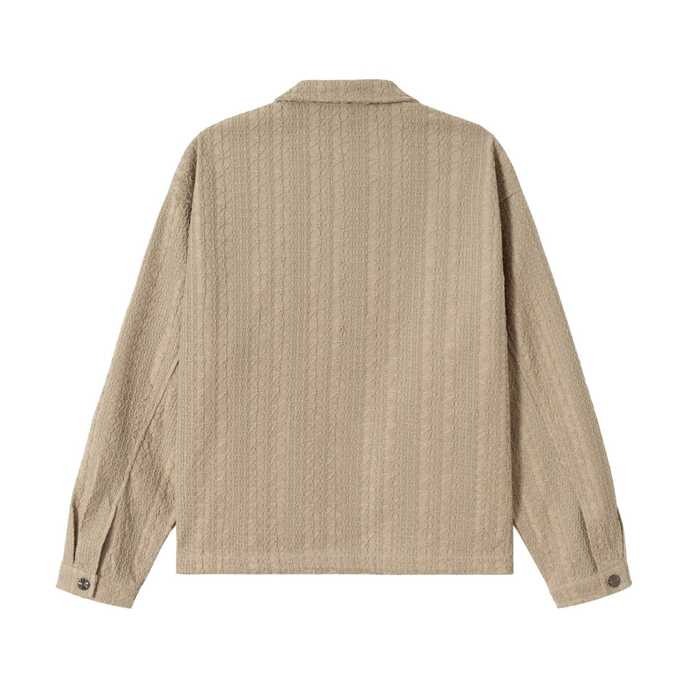 Unisex Texturierte Boxy-Blousonjacke mit durchgehendem Reißverschluss Shop Nory