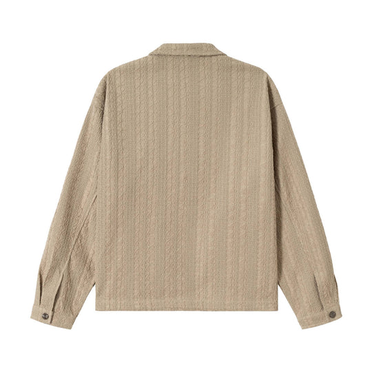 Unisex Texturierte Boxy-Blousonjacke mit durchgehendem Reißverschluss Shop Nory