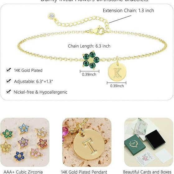 Damen Armband mit bunten Edelstein-Anhängern und personalisierbarem Design Shop Nory