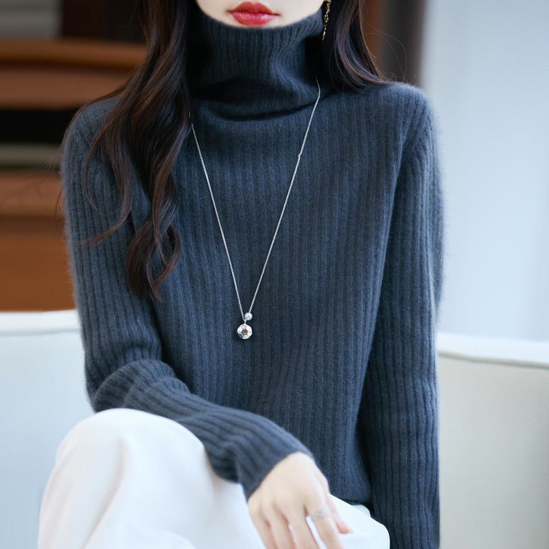 Damen Schlanker Feinstrick-Rollkragenpullover mit feiner Rippenstruktur und kaschmirähnlicher Haptik Shop Nory