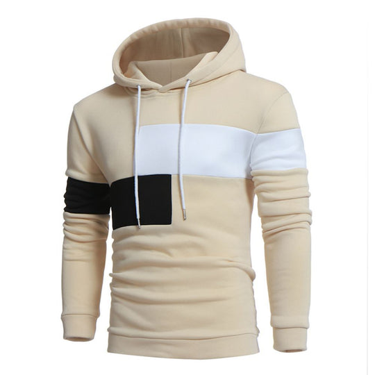 Herren sportlicher Kapuzenpullover mit Farbblockdesign