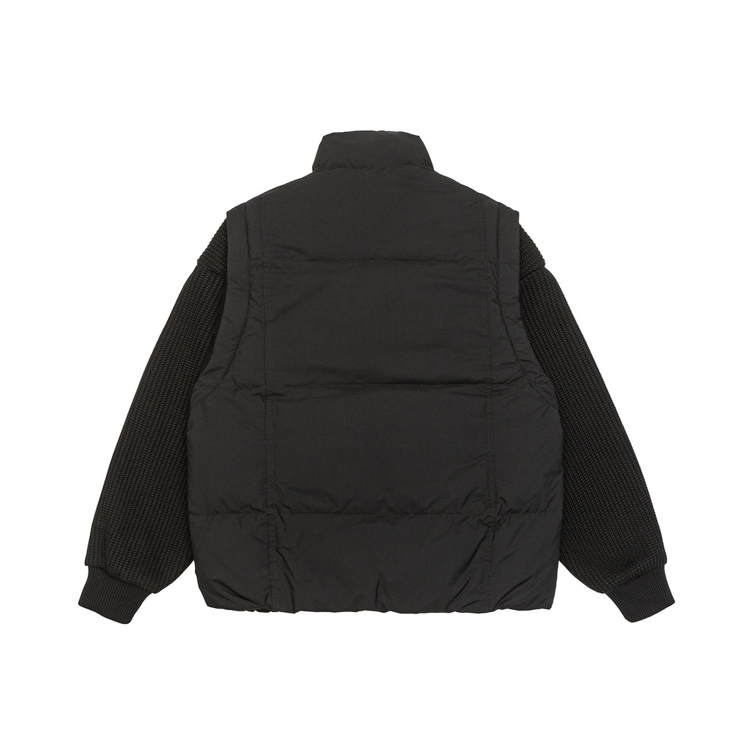 Herren Gefütterte Hybrid‑Steppjacke mit Strickärmeln und hohem Stehkragen Shop Nory