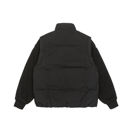 Herren Gefütterte Hybrid‑Steppjacke mit Strickärmeln und hohem Stehkragen Shop Nory
