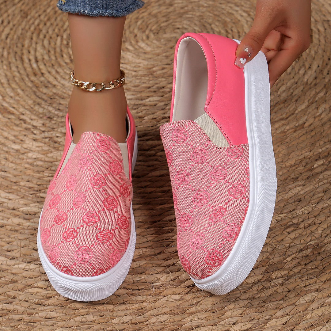 Damen Slip-On Plateau-Sneaker mit Glitzerfront, gepolstertem Fersenbereich und weißer Profilsohle Shop Nory