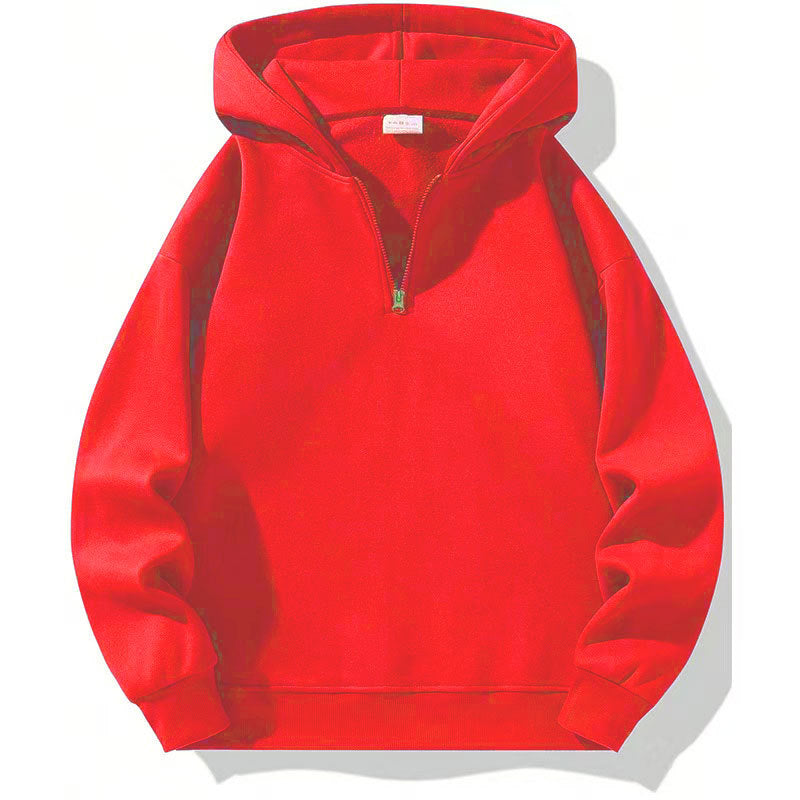 Herren sportlicher Kapuzenpullover mit halbem Reißverschluss