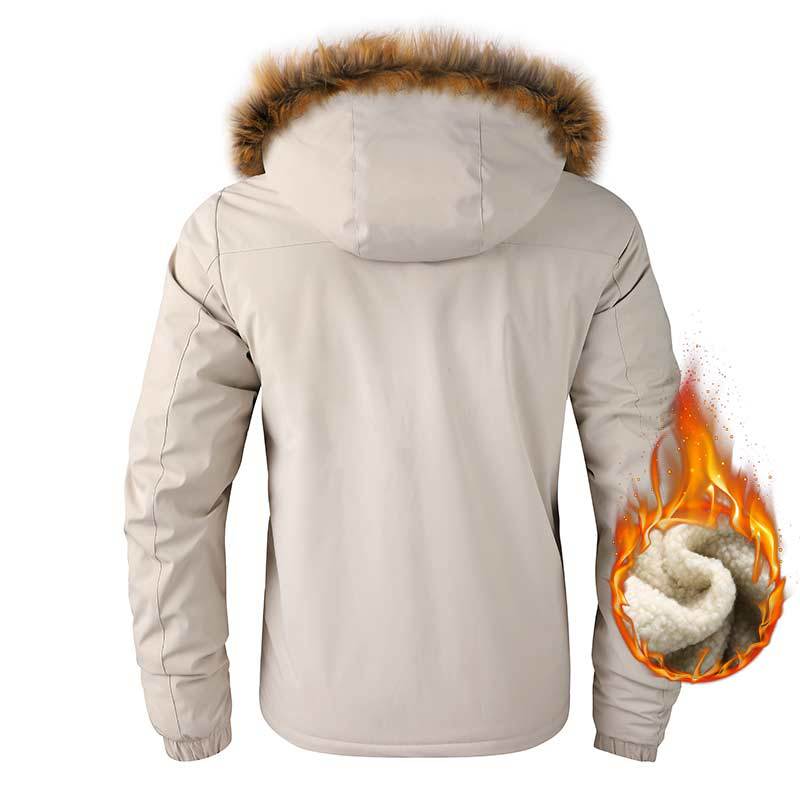 Herren Arktis-inspirierter Funktionsparka mit Teddyfutter und abnehmbarer Kunstfellkapuze Shop Nory