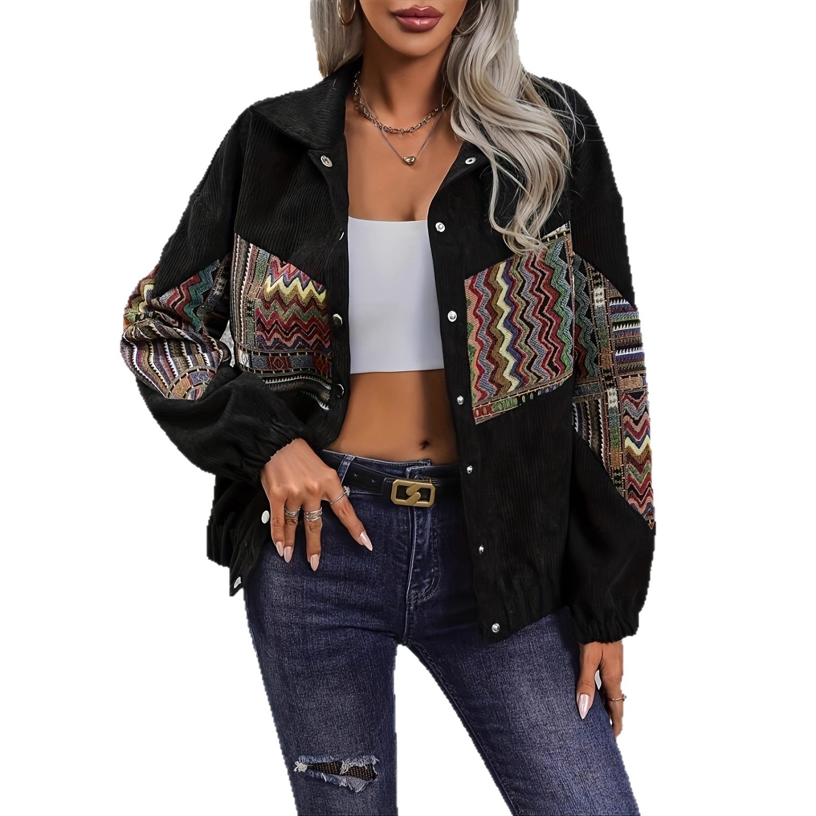 Damen Modischer Allrounder mit Ethnomuster