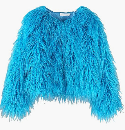Damen statement Fleece-Jacke mit voluminösem Look
