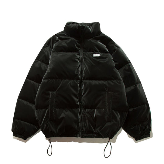 Unisex Kurzer Oversize Stepp-Puffer mit hohem Stehkragen und Kordelzug Shop Nory