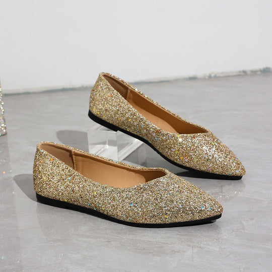 Damen Ballerinas mit funkelndem Glitzer und eleganter Silhouette