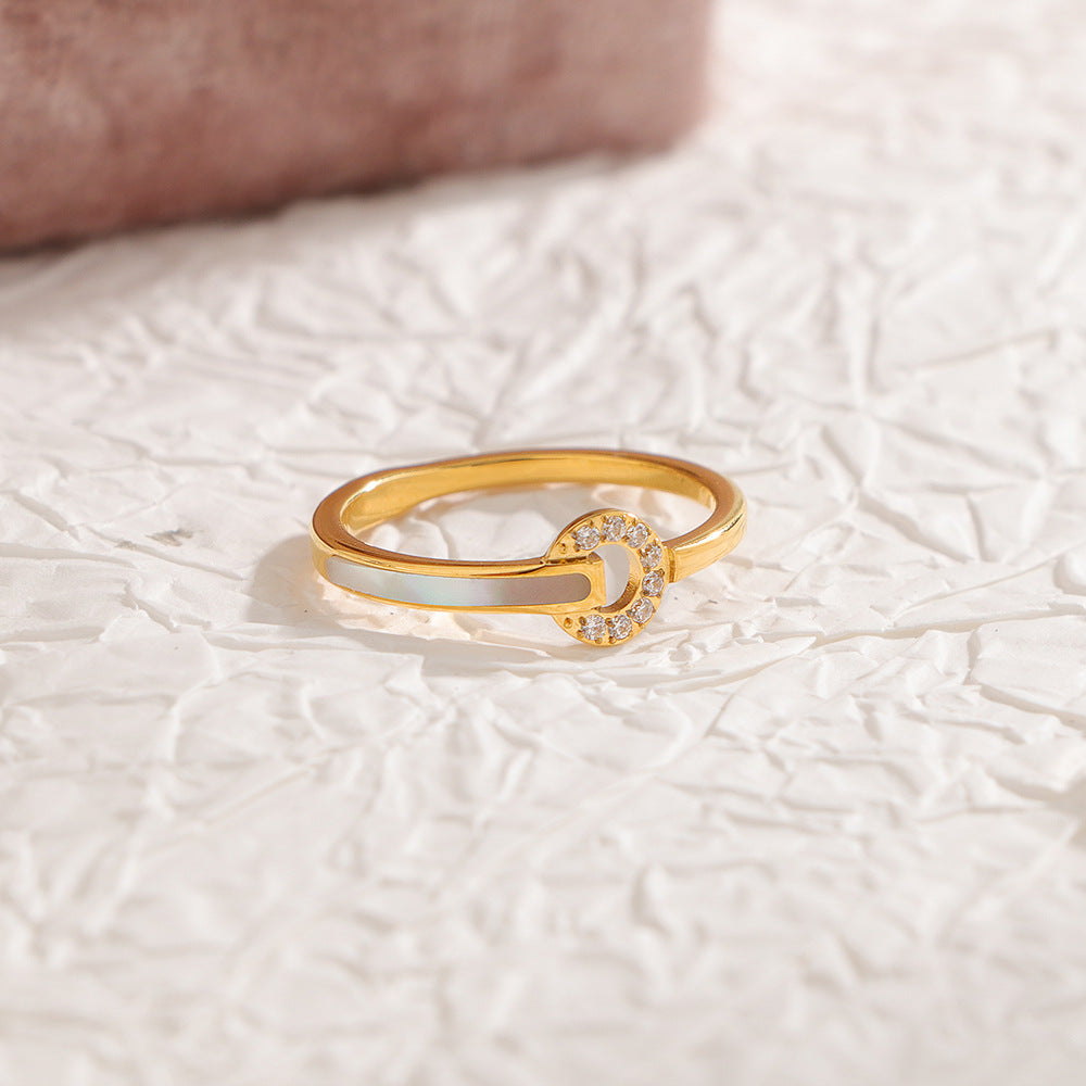 Damen filigraner Ring mit glitzerndem Zirkonia und elegantem Design Shop Nory