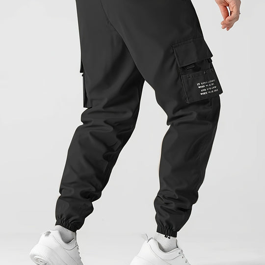 Herren Tapered Cargo-Jogginghose mit elastischem Bund, Multifachtaschen & Bündchen Shop Nory