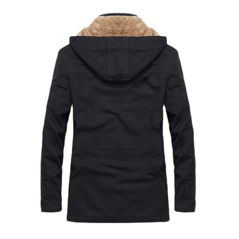 Herren Thermo-Fieldparka im Canvas‑Look mit wärmender Teddy-Innenfütterung und verstellbarer Kapuze Shop Nory