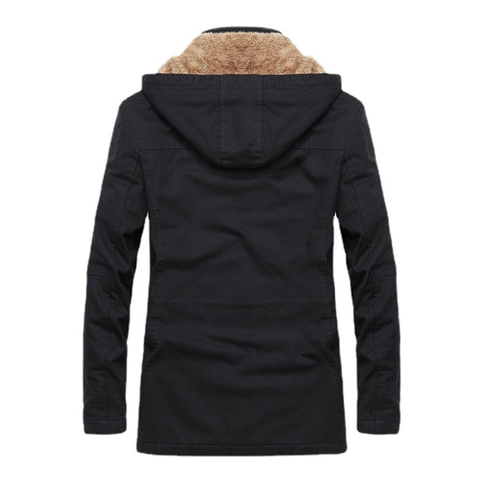 Herren Thermo-Fieldparka im Canvas‑Look mit wärmender Teddy-Innenfütterung und verstellbarer Kapuze Shop Nory