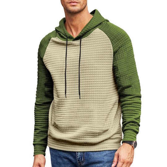 Herren nan texturierter Kapuzenpullover mit Raglanärmeln und gesteppter Struktur Shop Nory