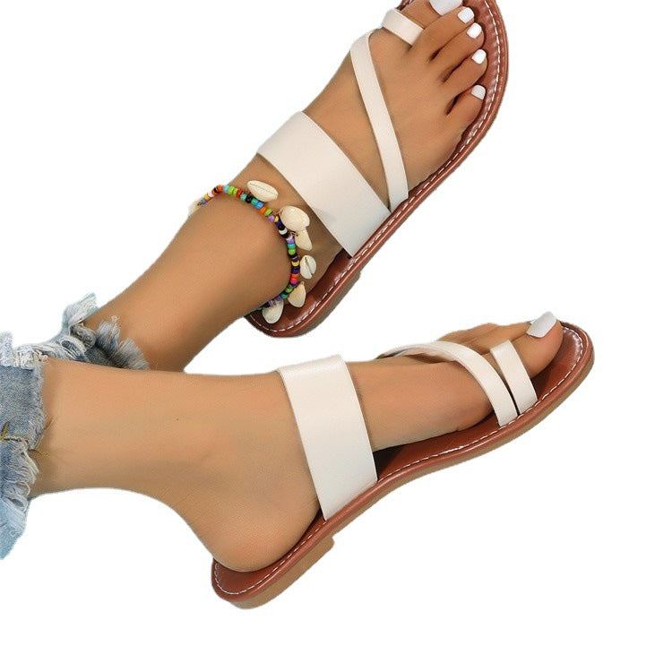 Damen Minimalistische Riemensandalen mit bequemer Sohle