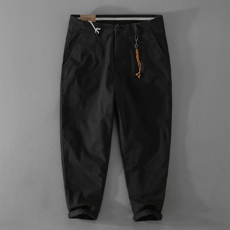 Herren Baumwoll‑Twill Chino im Relaxed‑Tapered Schnitt mit Kordelzugbund und aufgesetzten Taschen Shop Nory