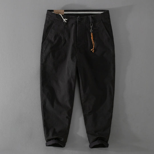 Herren Baumwoll‑Twill Chino im Relaxed‑Tapered Schnitt mit Kordelzugbund und aufgesetzten Taschen Shop Nory