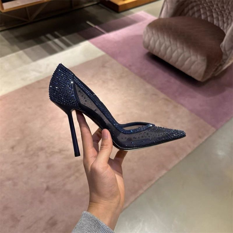 Damen Transparente Mesh‑Stiletto‑Pumps mit spitzer Zehenpartie und Strassbesatz Shop Nory