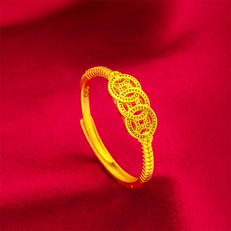 Damen Zierlicher Ring mit floralem Design und funkelnden Akzenten Shop Nory