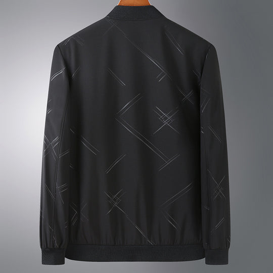 Herren Leichte Bomberjacke aus wasserabweisender Mikrofaser mit verdecktem Reißverschluss und dezentem Reflexprint Shop Nory