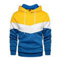 Herren modischer Kapuzenpullover mit geometrischem Farbdesign