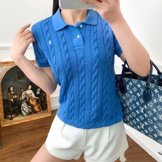 Damen Strickpolo Shop Nory