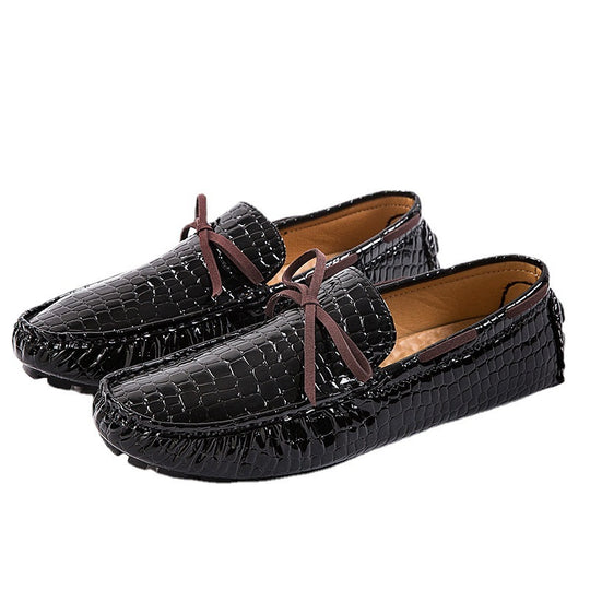 Damen lackierte Mokassin-Fahrerhalbschuhe mit Krokoprägung, weichem Lederfutter und profilierter Noppenlaufsohle Shop Nory